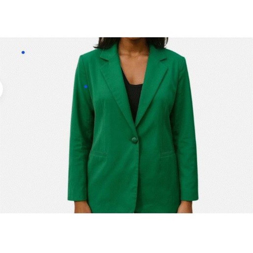 Spring and Mercer NWT Emerald Green Single Button Blazer Lightweight Women's L